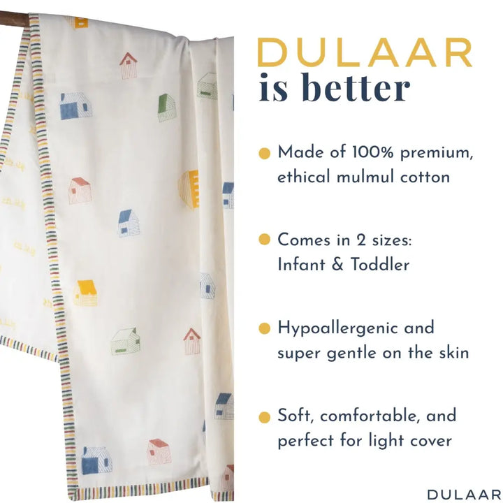 Dulaar Mulmul Bedding Set | Hand-Block Printed - Mera Ghar
