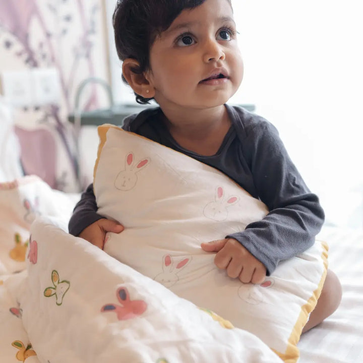 Dulaar Mulmul Bedding Set | Hand-Block Printed - Little Hoppers
