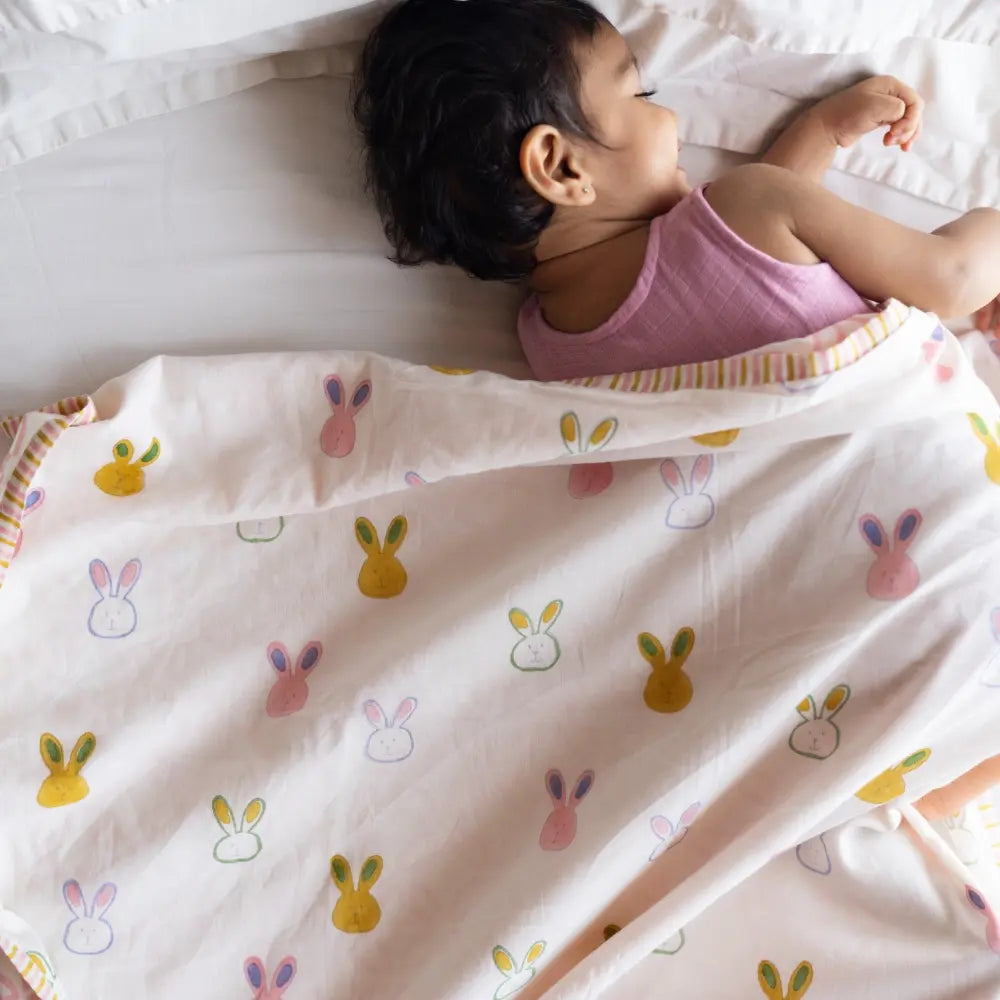 Dulaar Mulmul Bedding Set | Hand-Block Printed - Little Hoppers