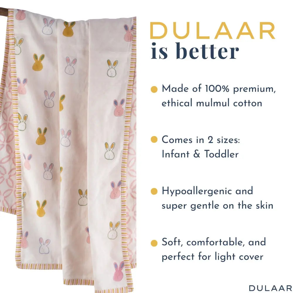 Dulaar Mulmul Bedding Set | Hand-Block Printed - Little Hoppers