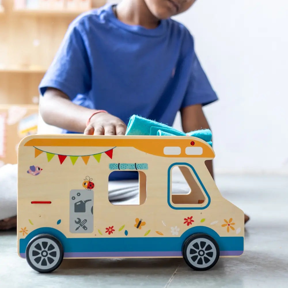 Playbox Little Camper Wooden Camping Toy Set for Kids