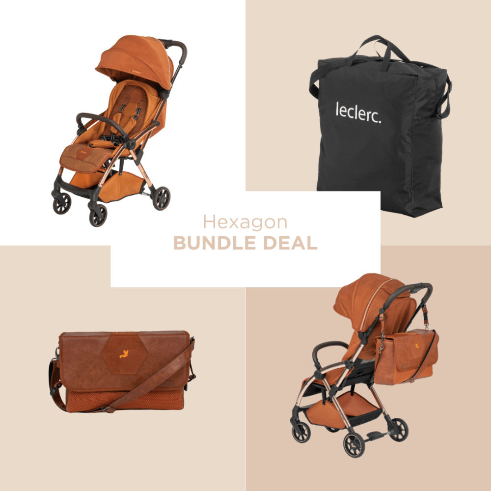 Leclerc Baby Hexagon Stroller + Diaper Bag Bundle Deal