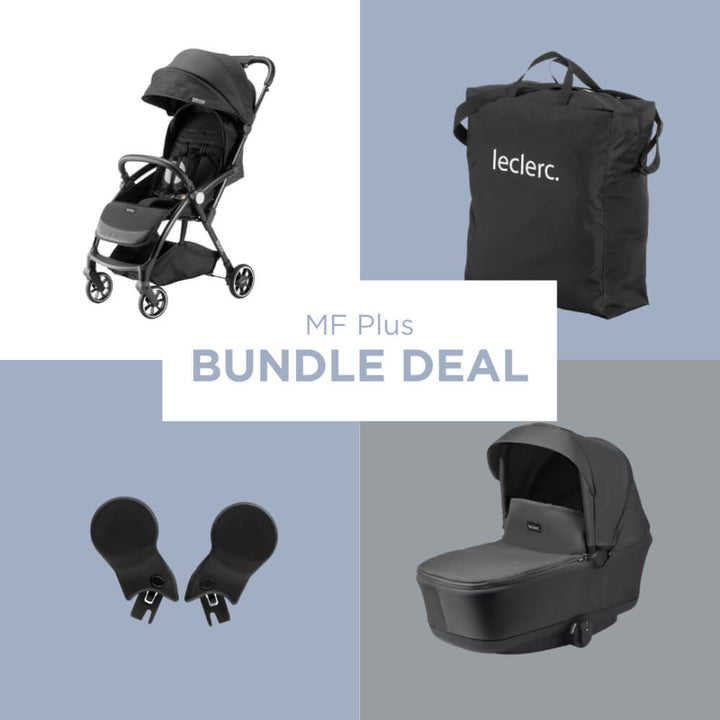 Leclerc Baby Baby Bundle Deal MF Plus Black (Stroller + Bassinet)