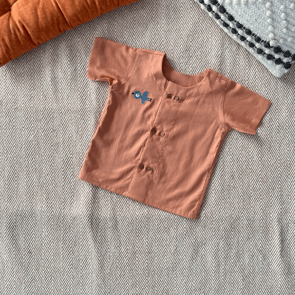 Bhaakur The Blue Bird Voile Jhabla Set