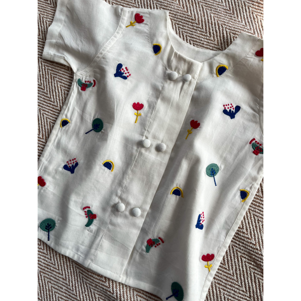 Bhaakur Dash Of Color Voile Jhabla Set