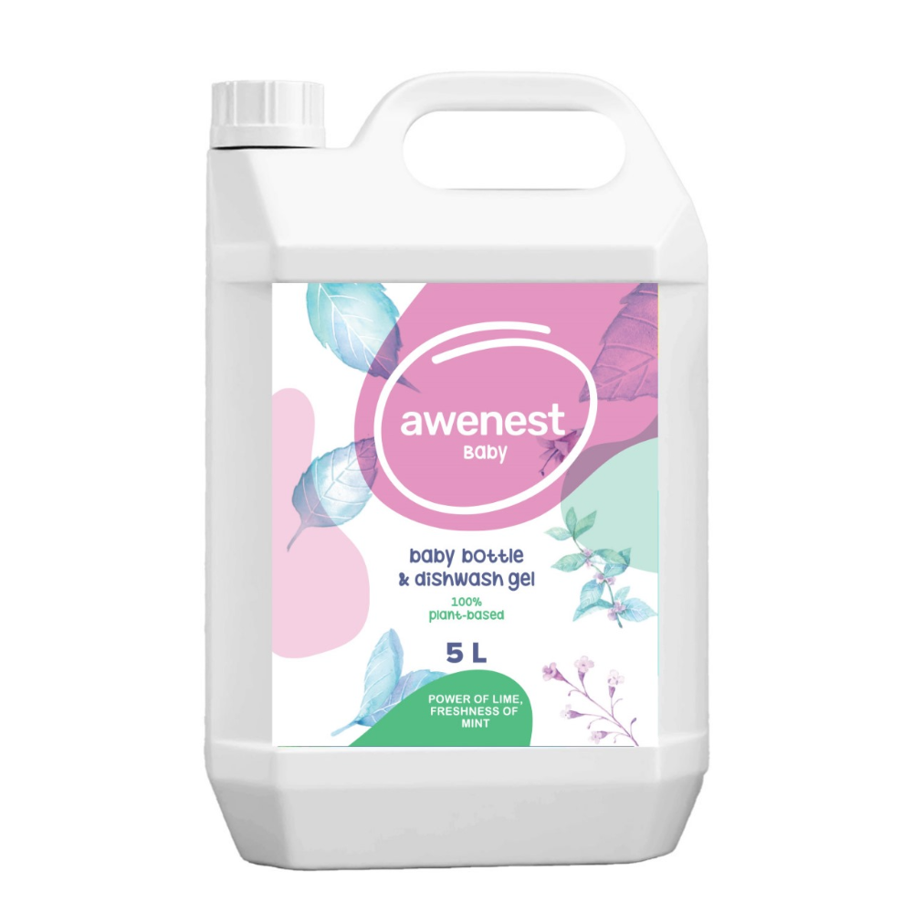 awenest Baby Bottle and Dishwash - 100% Plant-based, 5 Liter