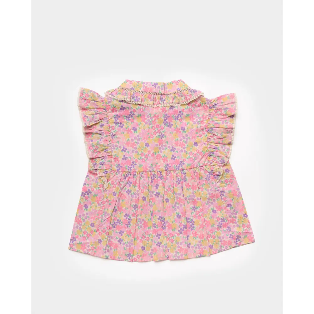 Early Sunday Charlie Blouse - Emma Floral Purple Print