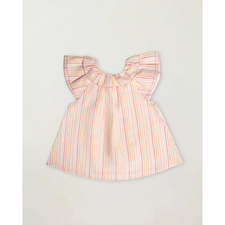 Early Sunday Lola Blouse - Pink Strips Print