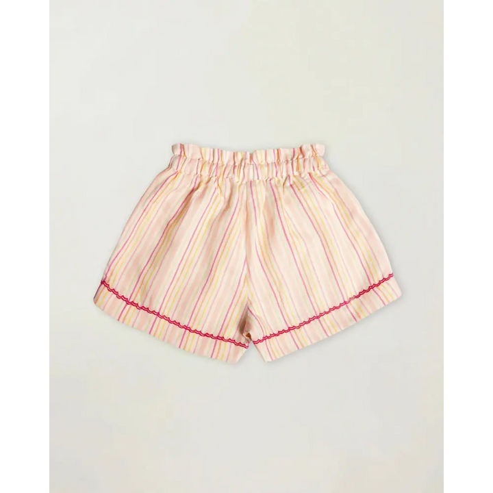 Early Sunday Roman Short - Pink Strips Print