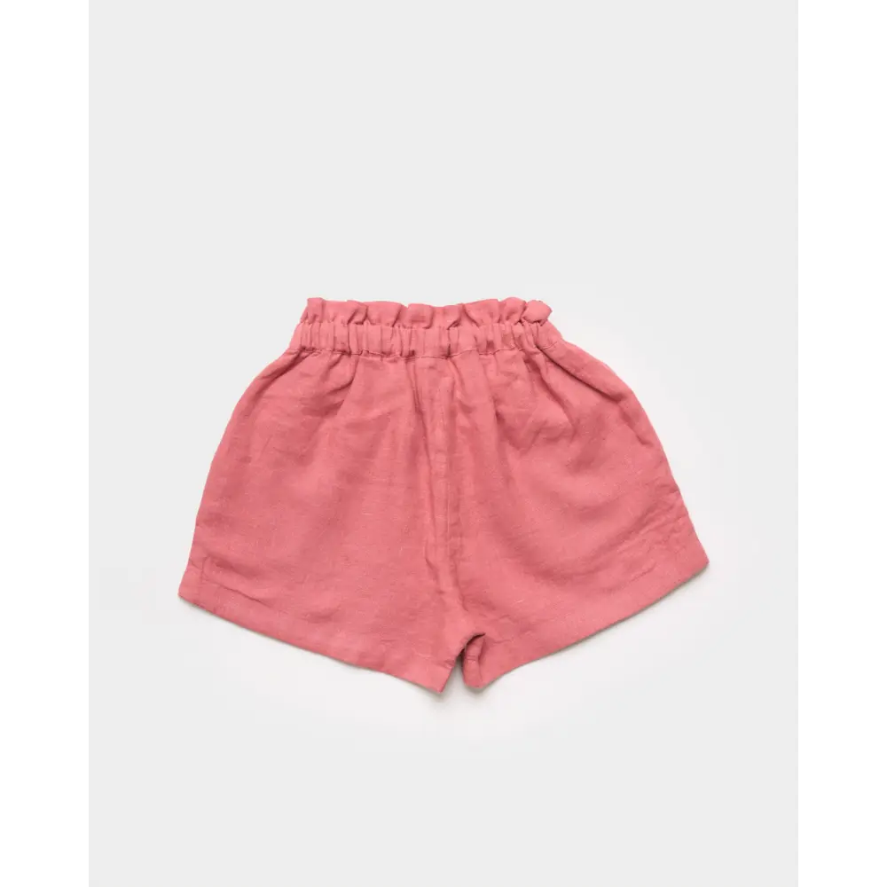 Early Sunday Roman Cotton Linen Dyed Fabric Short - Peony