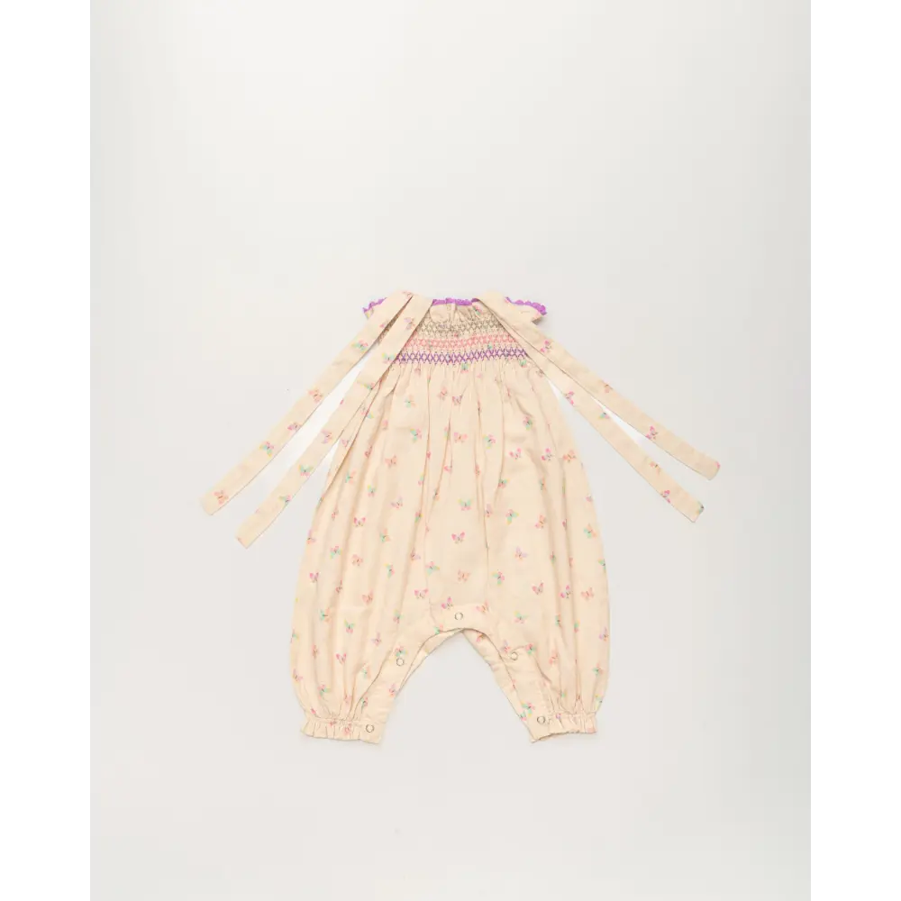 Early Sunday Audrey Overall Baby Romper - Butterfly Print