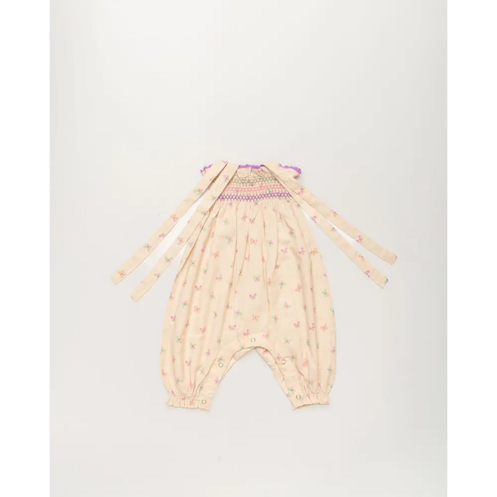 Early Sunday Audrey Overall Baby Romper - Butterfly Print