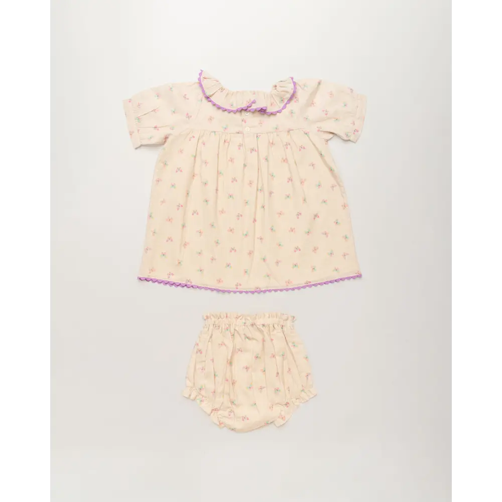 Early Sunday Baby Bella Dress with Bloomer - Butterfly Print