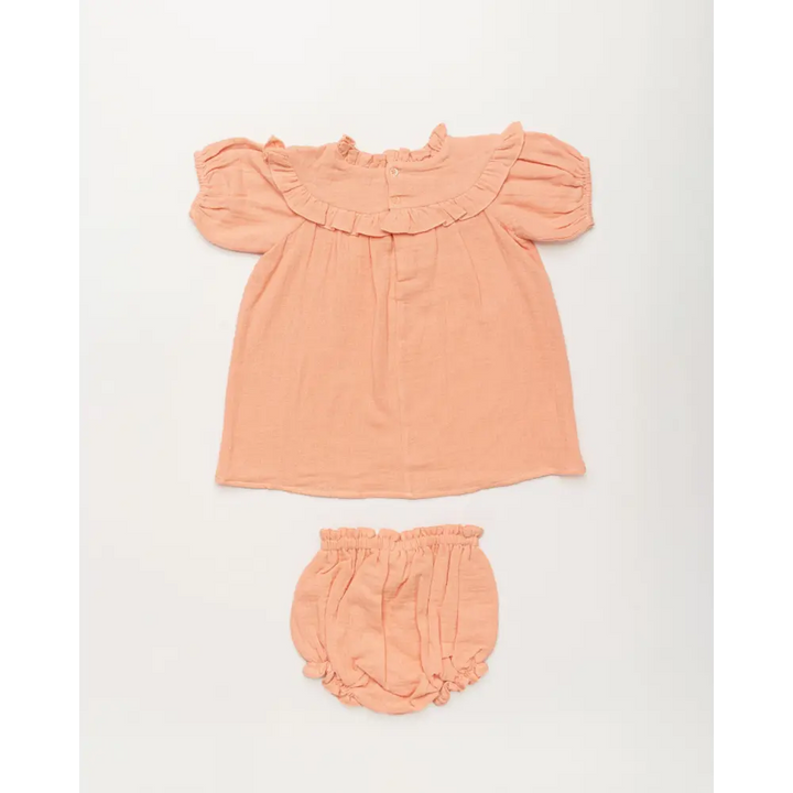 Early Sunday Charlie Baby Dress &amp; Bloomer Set - Candy Floss