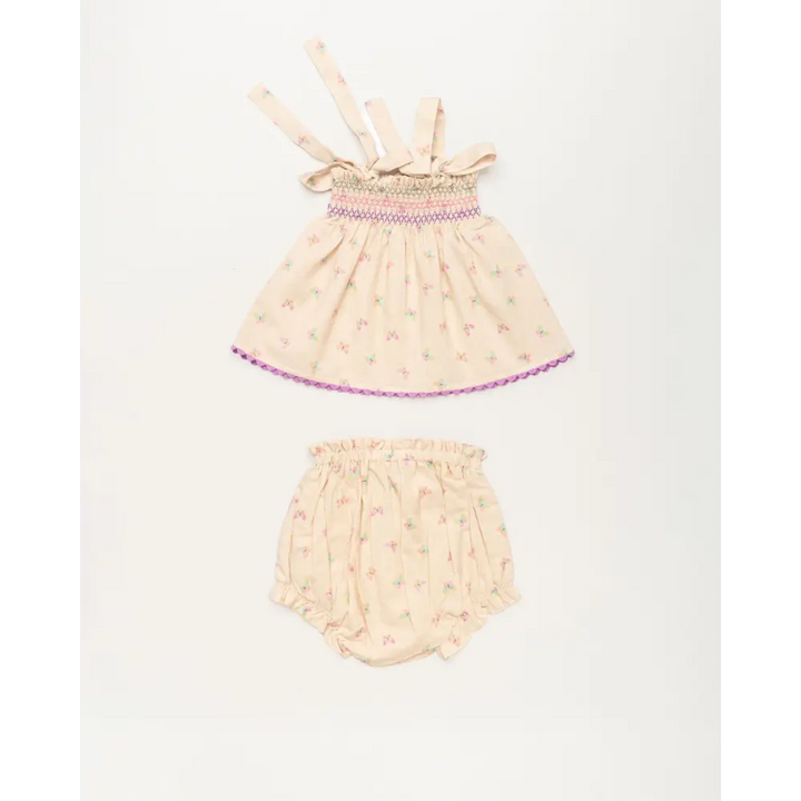 Early Sunday Didi Baby Smock Top &amp; Bloomer Set - Butterfly Print