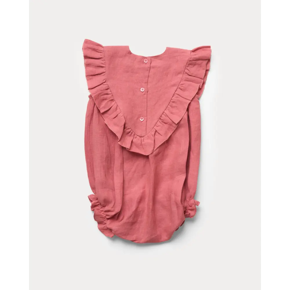 Early Sunday Lucy Baby Bubble Romper - Peony