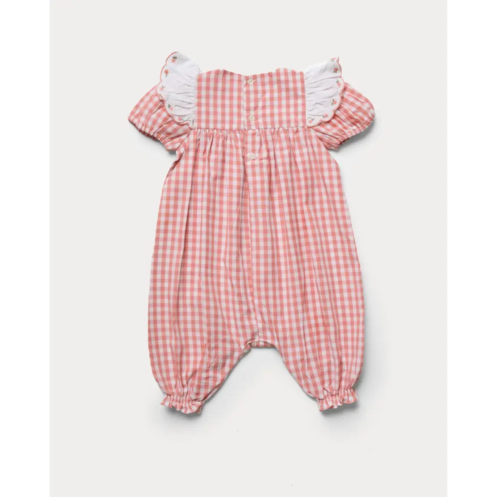 Early Sunday Mia Baby Romper - Peony