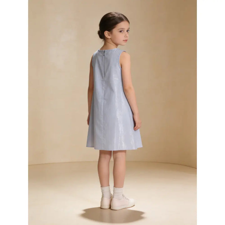 The Baby Trunk - Mouse Shift Dress &amp; Starsequin Tictac For Girls | Blue Lurex
