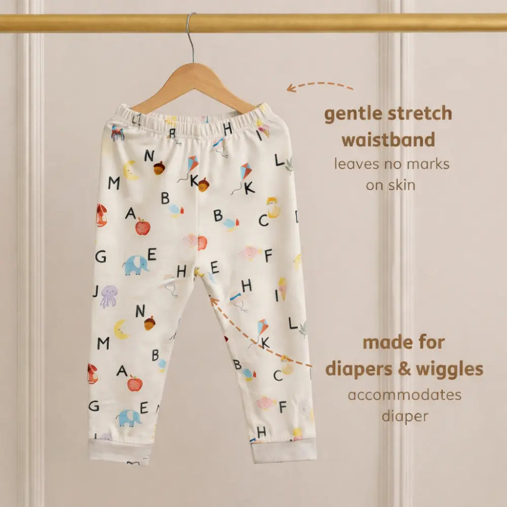 Bubz Bamboo Unisex Cord Set - Alphabet Adventures