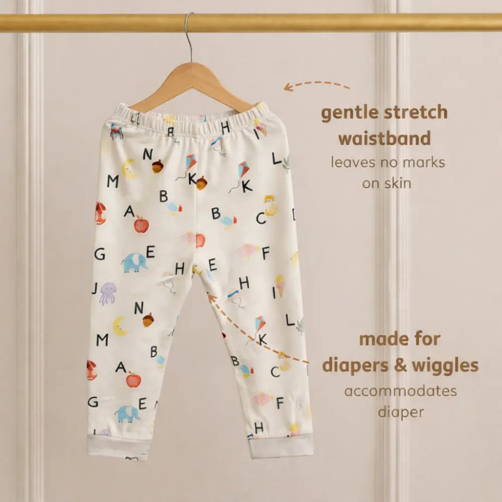 Bubz Bamboo Unisex Cord Set - Alphabet Adventures