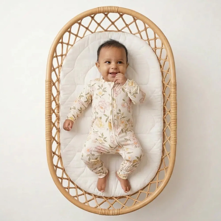 Bubz Bamboo Baby Zipsuit - Petal Parade