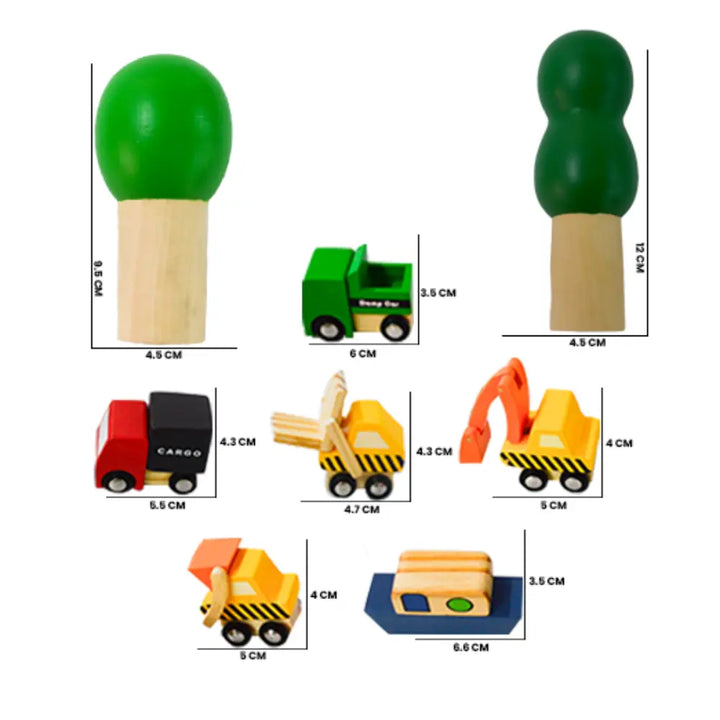Playbox Township - Wooden Cars and Tree Set