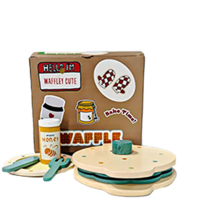 Playbox Wooden Waffle Maker Pretend Play Cooking Toy