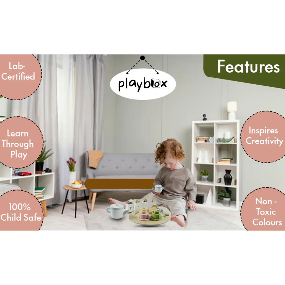Playbox Wooden Tea Set for Kids