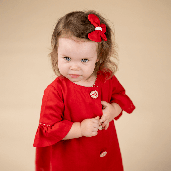 PureCloth.Co Christmas Wonderland Red A-Line Dress