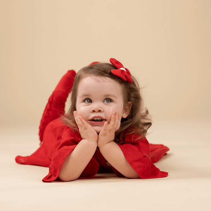 PureCloth.Co Christmas Wonderland Red A-Line Dress