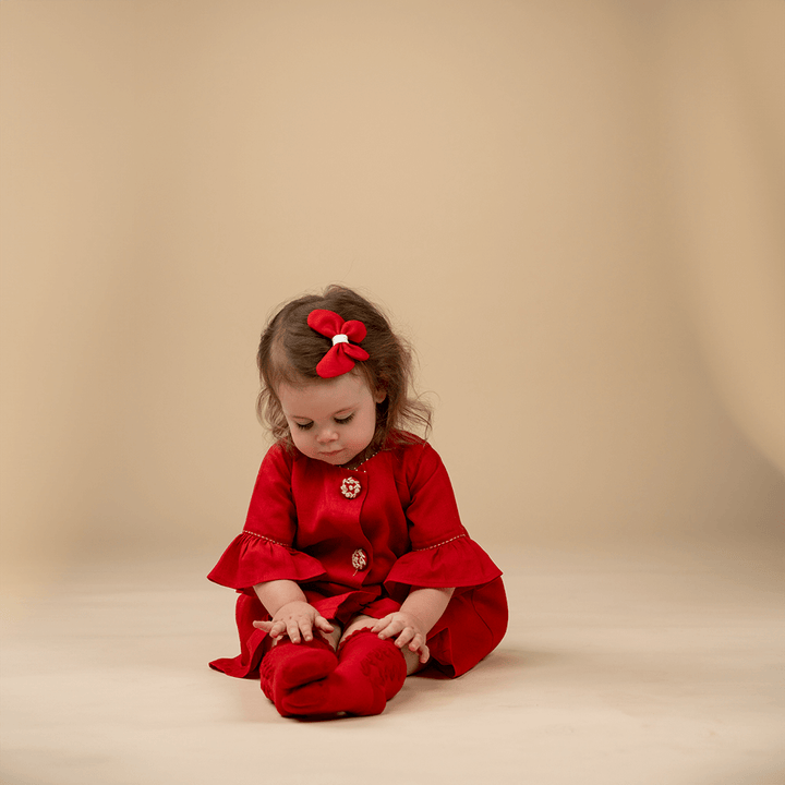 PureCloth.Co Christmas Wonderland Red A-Line Dress