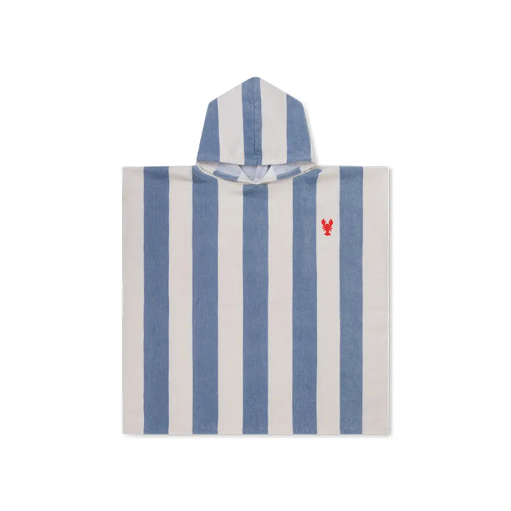 Swim Essentials Beach Poncho, Quick-Dry Kids Hooded Towel Poncho, 65 × 65 cm, Blue - Catch of the day