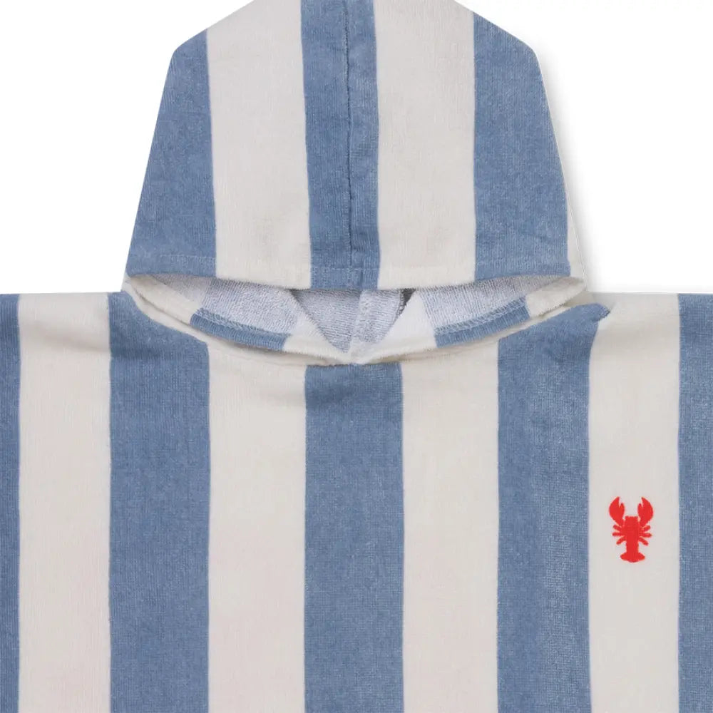Swim Essentials Beach Poncho, Quick-Dry Kids Hooded Towel Poncho, 65 × 65 cm, Blue - Catch of the day