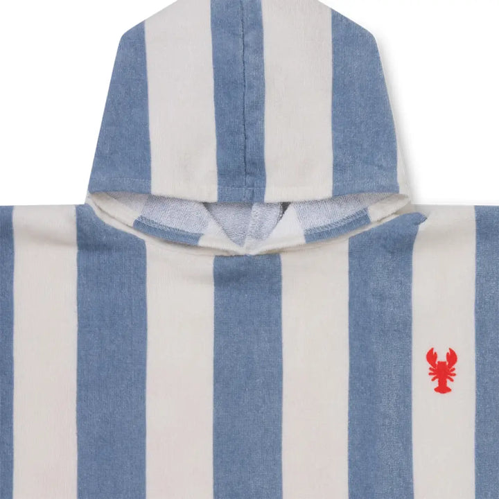 Swim Essentials Beach Poncho, Quick-Dry Kids Hooded Towel Poncho, 65 × 65 cm, Blue - Catch of the day