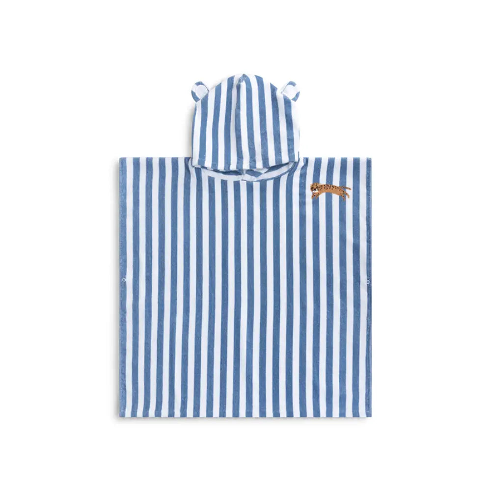 Swim Essentials Beach Poncho, Quick-Dry Kids Hooded Towel Poncho, 65 × 65 cm, Blue - Roamer