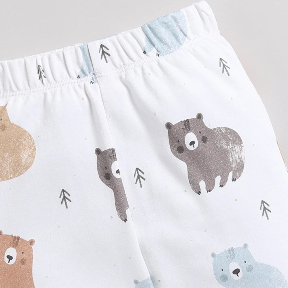 Cot &amp; Candy Baby Organic Crew Neck PJ set - Amber Woodland