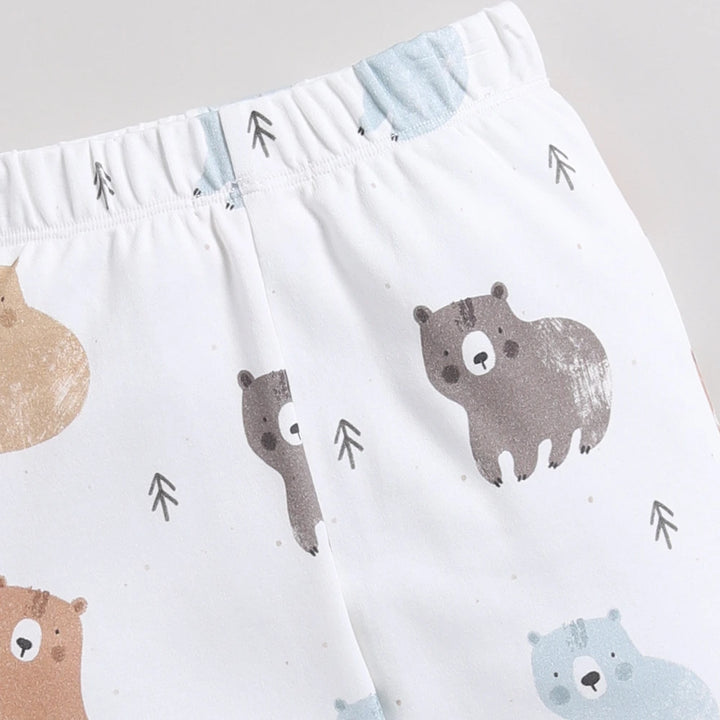 Cot &amp; Candy Baby Organic Crew Neck PJ set - Amber Woodland