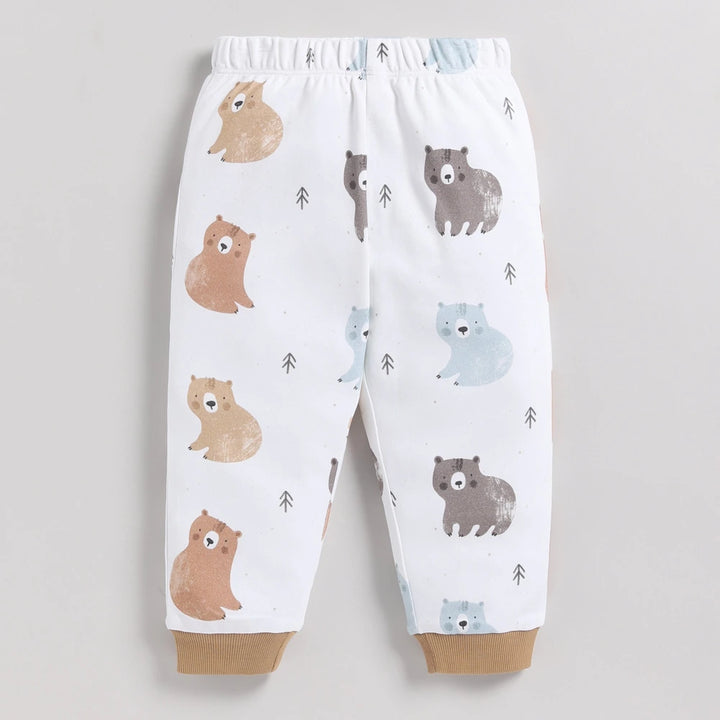 Cot &amp; Candy Baby Organic Crew Neck PJ set - Amber Woodland