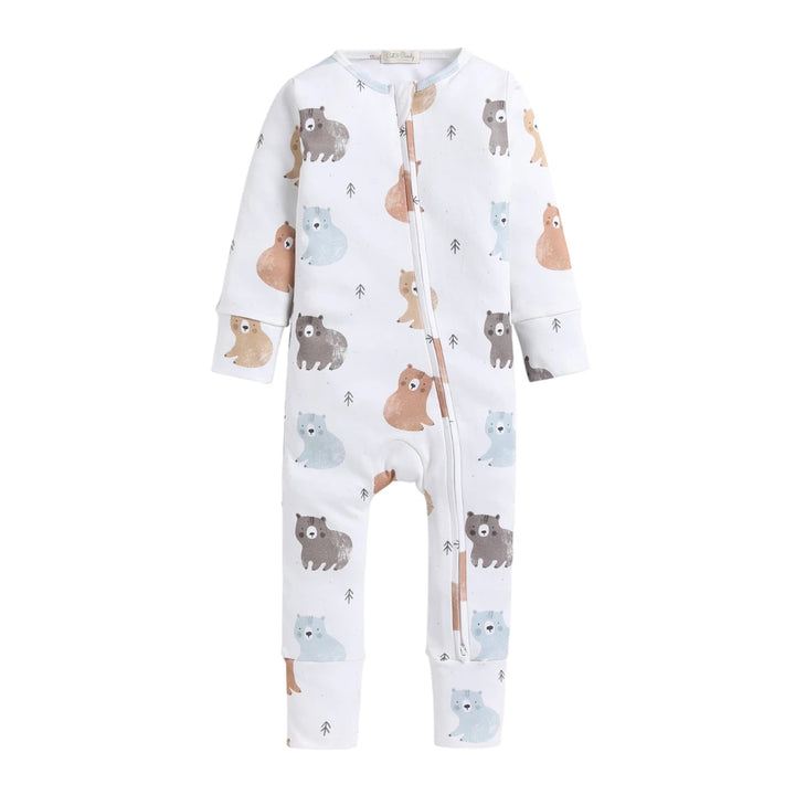 Cot &amp; Candy Baby Organic Convertible Zipsuit - Amber Woodland