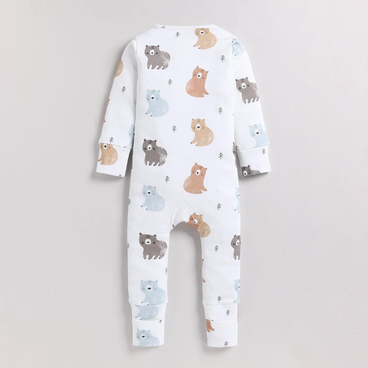 Cot &amp; Candy Baby Organic Convertible Zipsuit - Amber Woodland