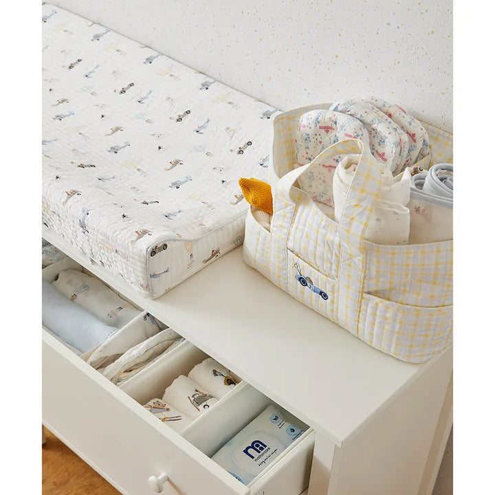 Annasimona Kids Diaper Caddy - Blue &amp; Yellow Checks