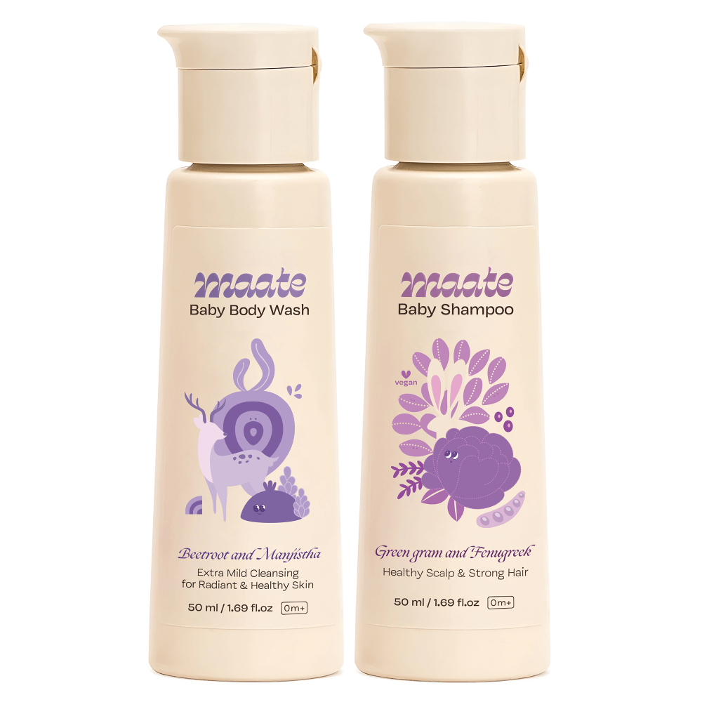 Maate Baby Daily Cleansing Baby Body Wash &amp; Baby Shampoo - 50 ml