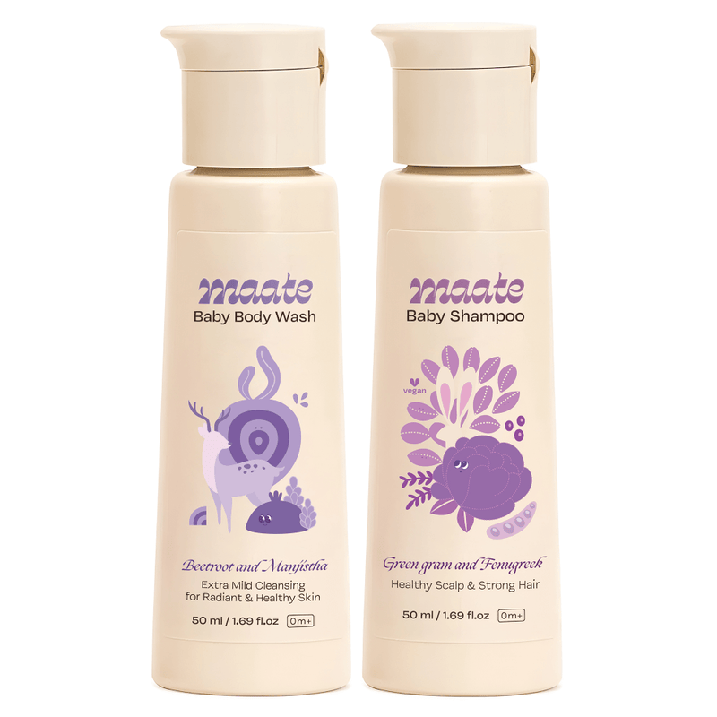 Maate Baby Daily Cleansing Baby Body Wash & Baby Shampoo - 50 ml