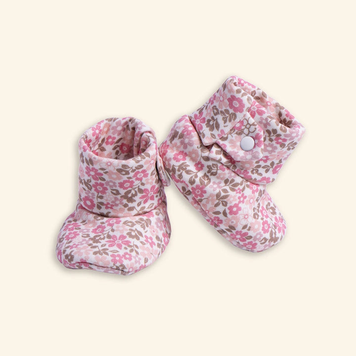 Tiny Twig Lil Meadow Baby Booties - Pink