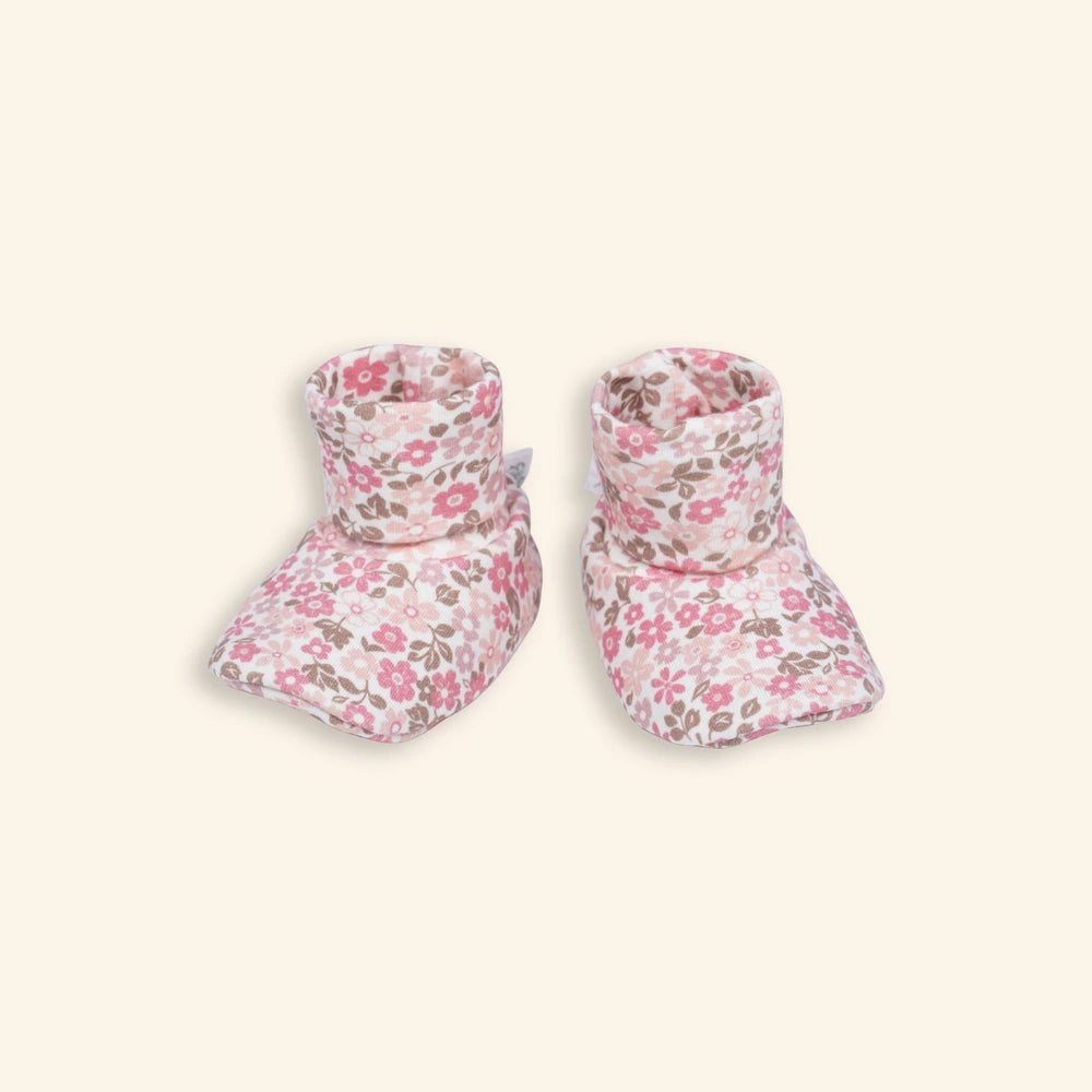 Tiny Twig Lil Meadow Baby Booties - Pink