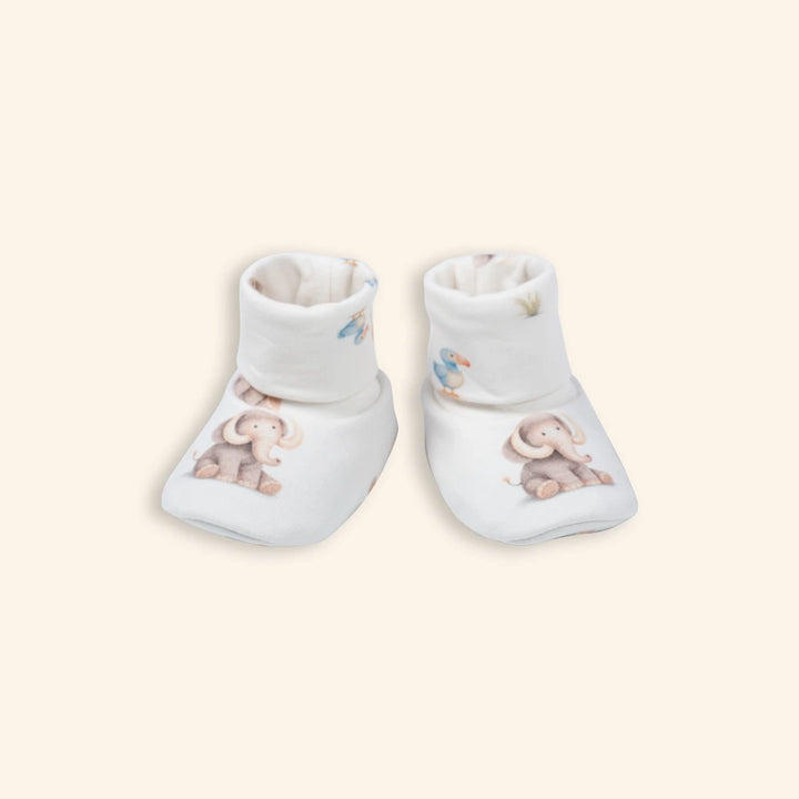 Tiny Twig Lil Wonders Baby Booties - Off White