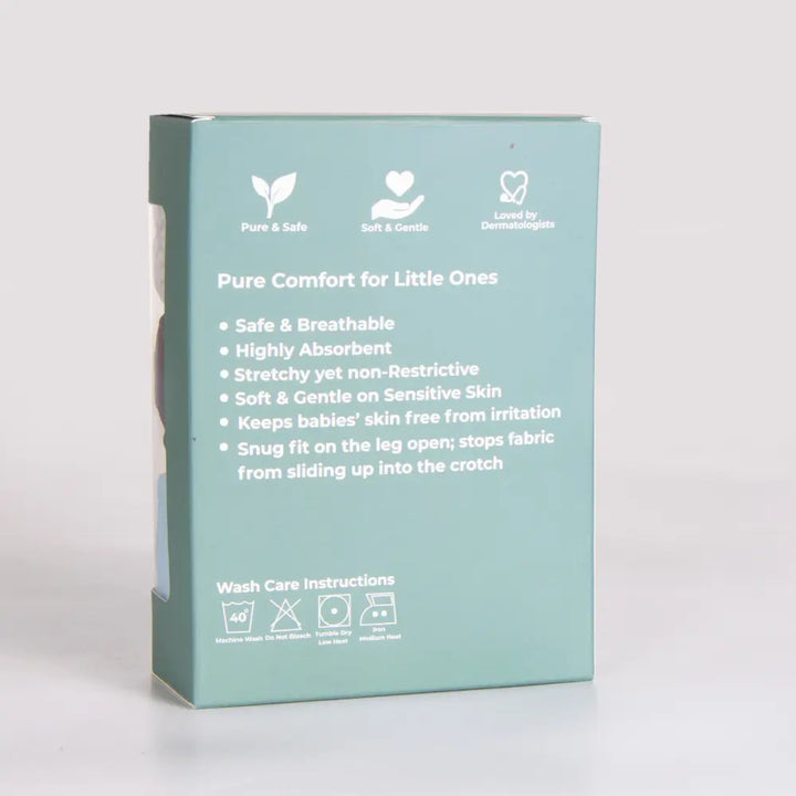 Tiny Twig Organic Baby Bottoms (Pack of 3) (Soft Blue, Sage &amp; Grey Marle) - Neutral