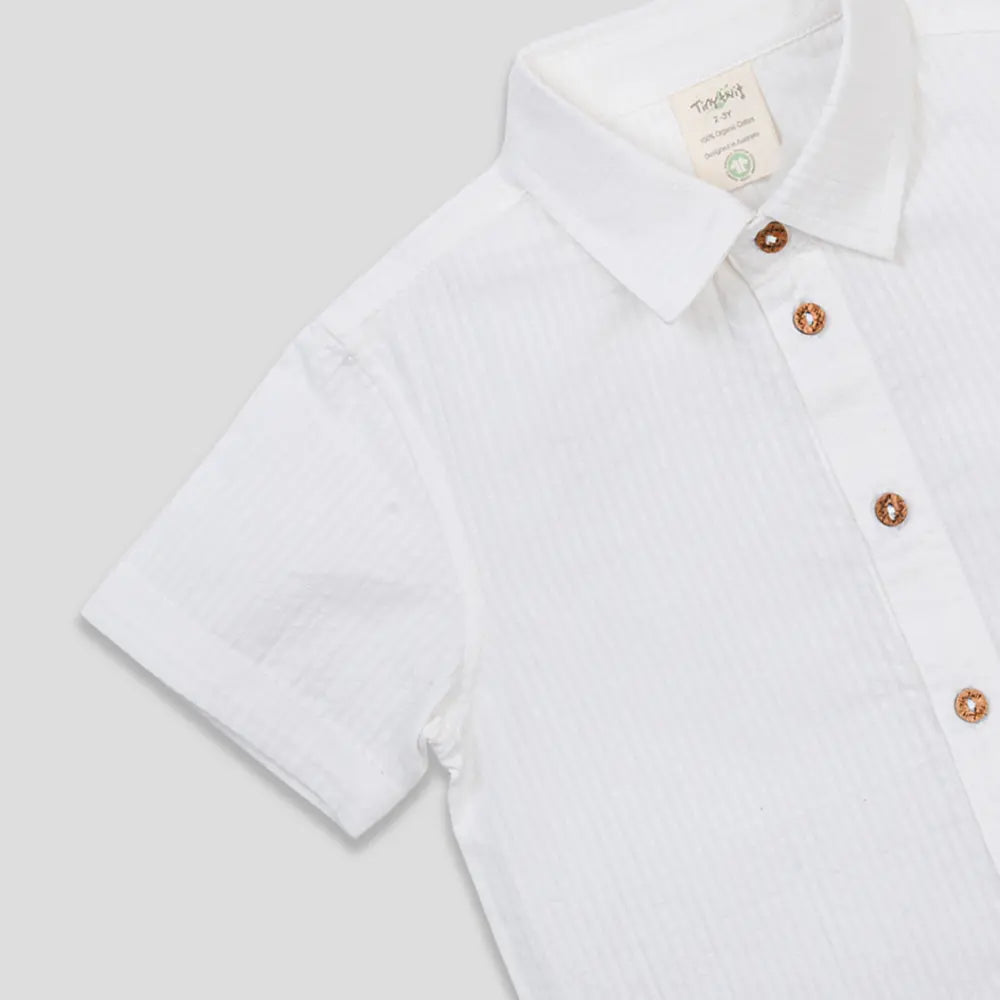Tiny Twig White Boys Shirt