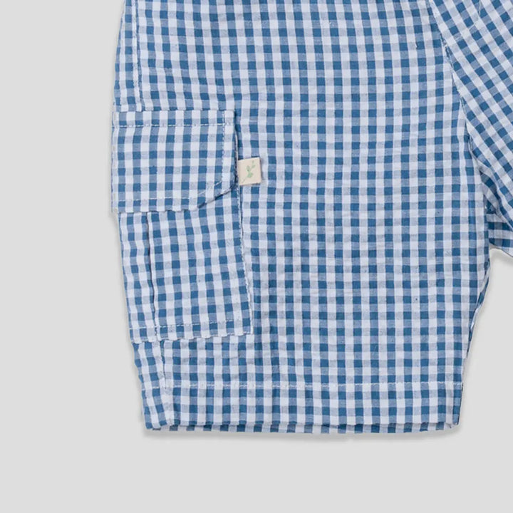Tiny Twig Blue Gingham Boys Shorts