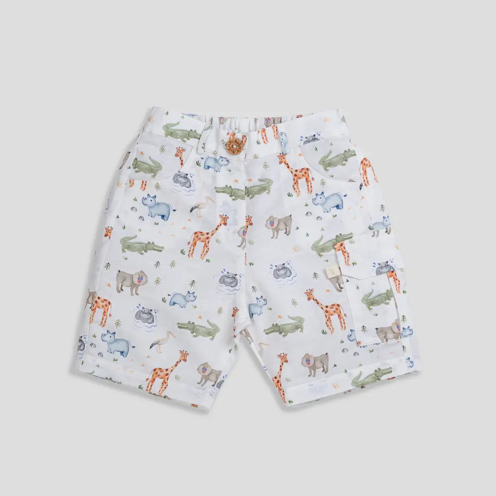 Tiny Twig Safari AOP Boys Shorts